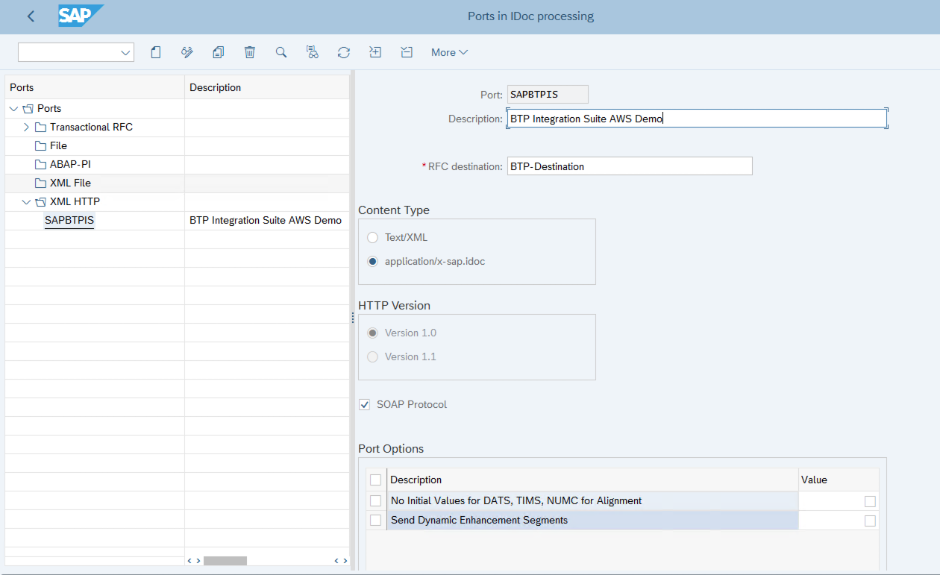 SAP Transaction WE21