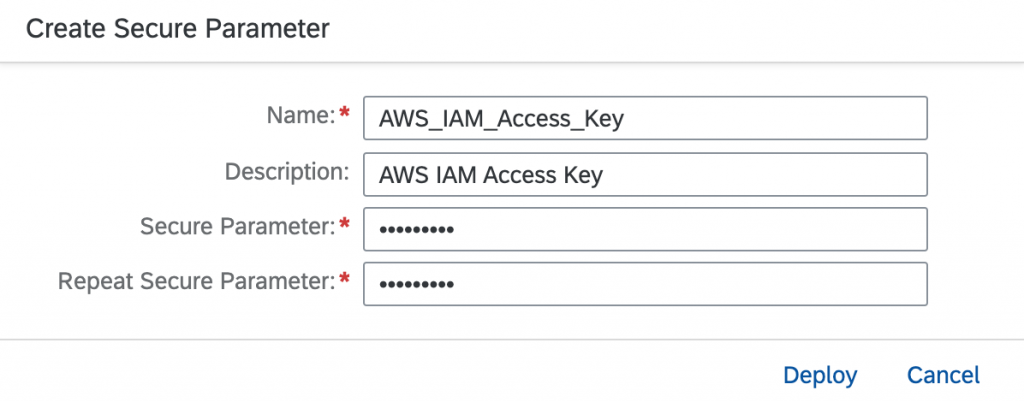SAP Integration Suite - Secure Parameter