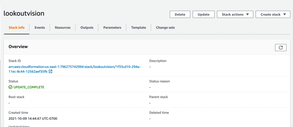 CLoud formation output