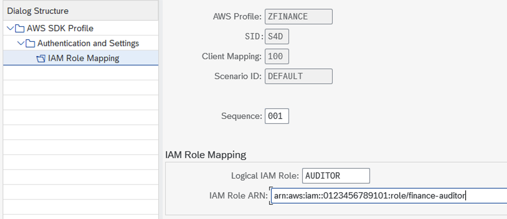AWS SDK Profile - IAM Role Mapping