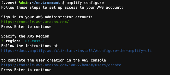 Configuring AWS Amplify
