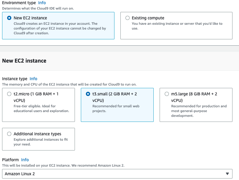 Create AWS Cloud9 Development Environment