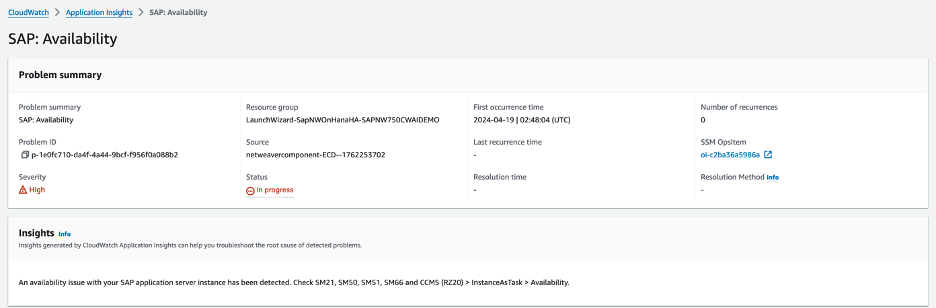 图 8:SAP 可用性问题