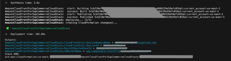 Figure 4: AWS CDK command output