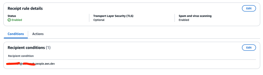 Figure 7: Amazon SES Ruleset