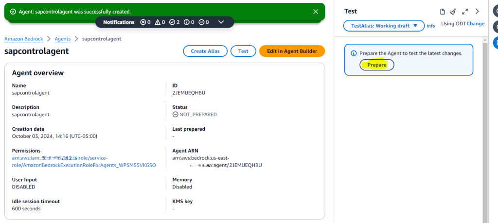 Figure 24 - Prepare the Agent