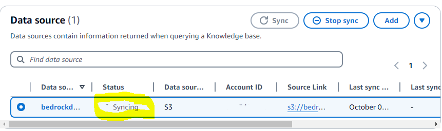 Figure 44 - Sync process may take long time