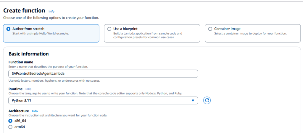 Figure 06 - Lambda Configuration