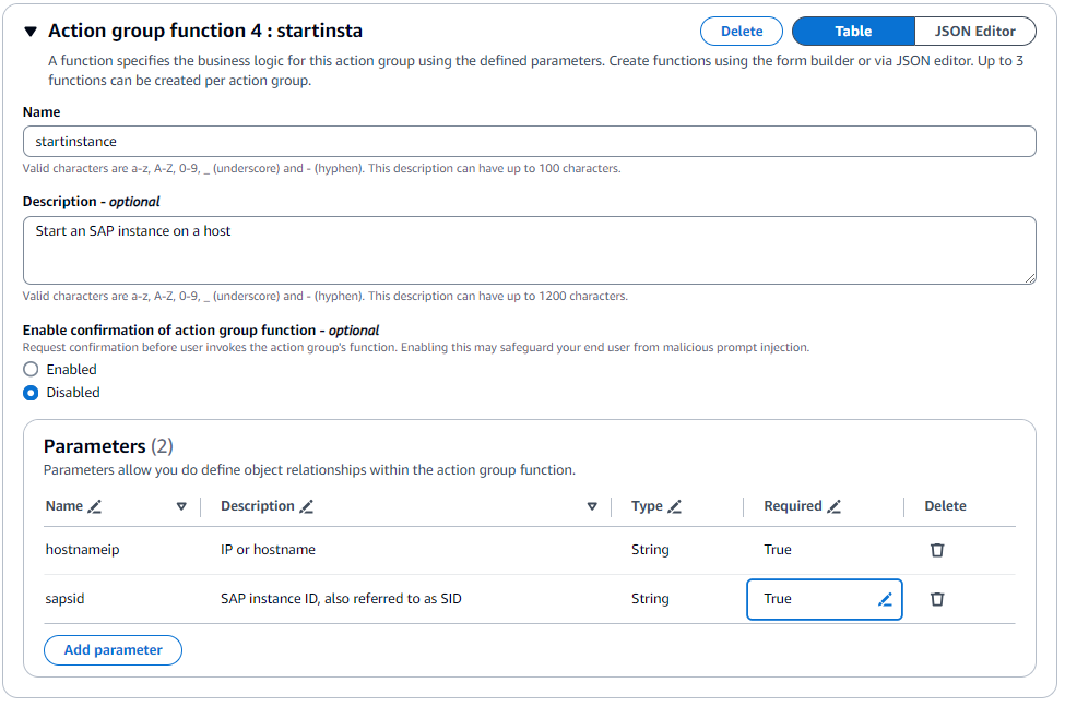 Figure 22 - Add function startinstance