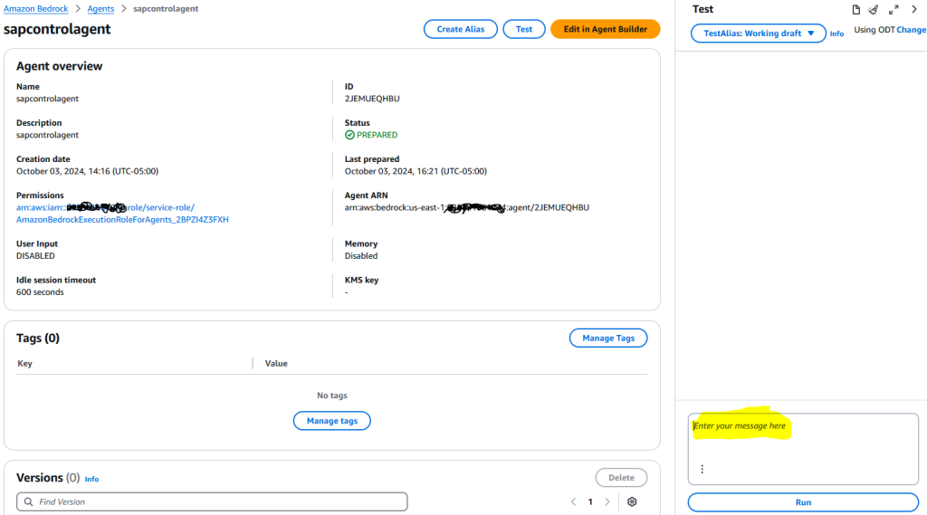Figure 30 - Interact with the Agent