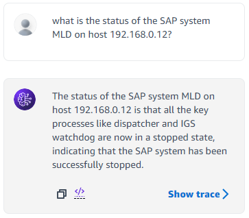 Figure 33 - Stopped system status detected by the Agent