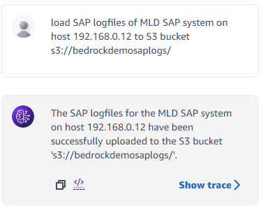 Figure 37- Tell the Agent to load the logfiles to the bucket
