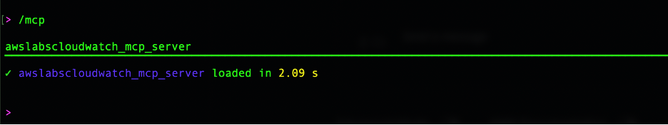 Figure 4. CloudWatch MCP server loaded in your client session