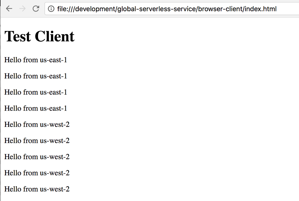 Serverless multi region broker test switchover