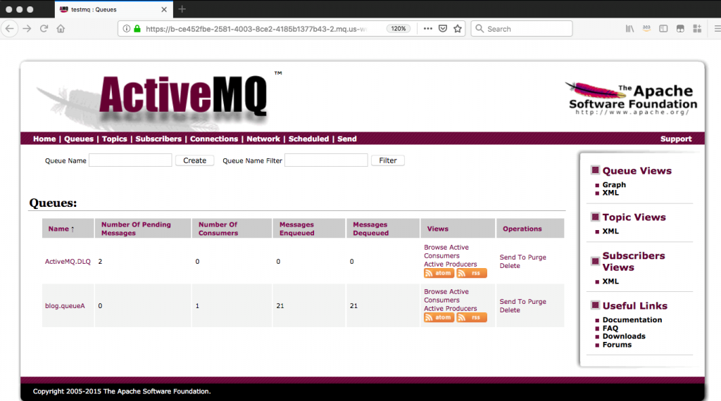 ActiveMQ screenshot