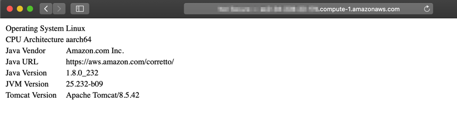 connect to the Apache Tomcat default page by directing a browser to http://<your instance IPv4 Public IP>:8080
