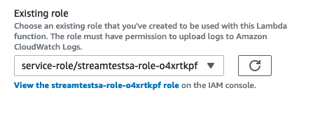 Existing role selection