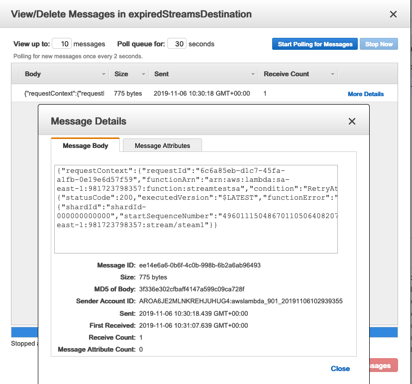 View/delete messages