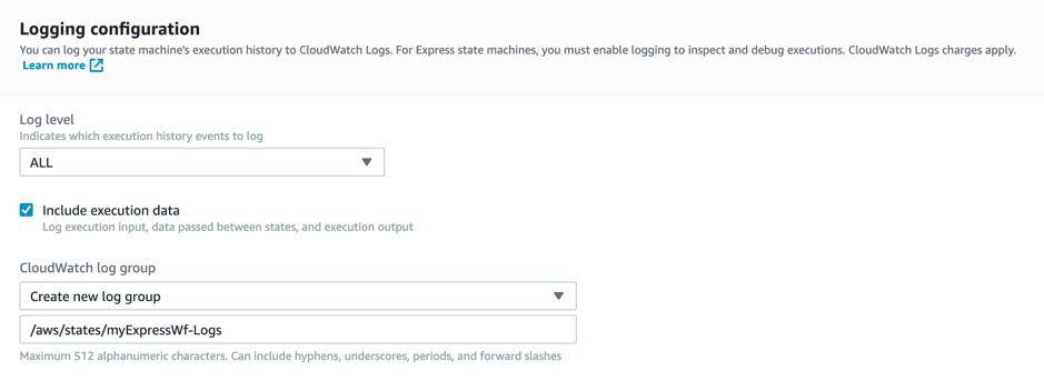 Figure 4 Logging configuration