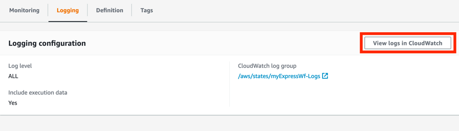 Figure 8 New logging and monitoring tabs