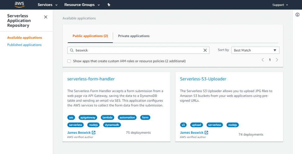 SAR Verified developer badges