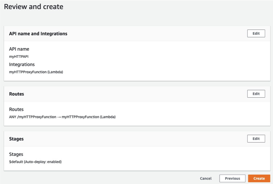 Review and create your API