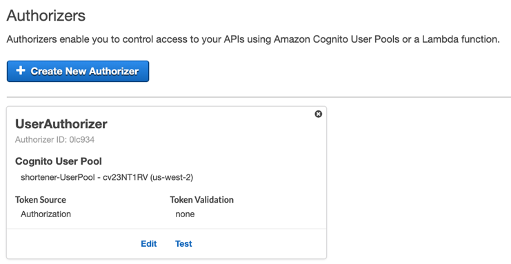 Cognito authorizer