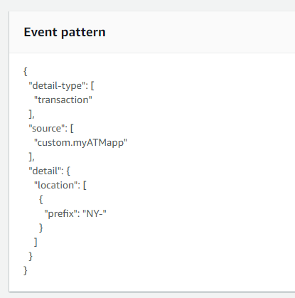 EventBridge event patterns