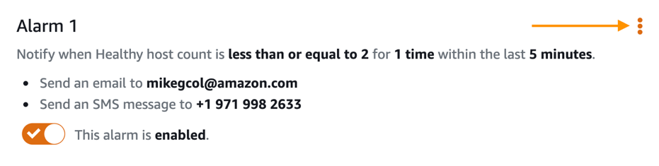 Image showing the location of the three dot menu