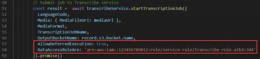 Deferred execution for Amazon Transcribe