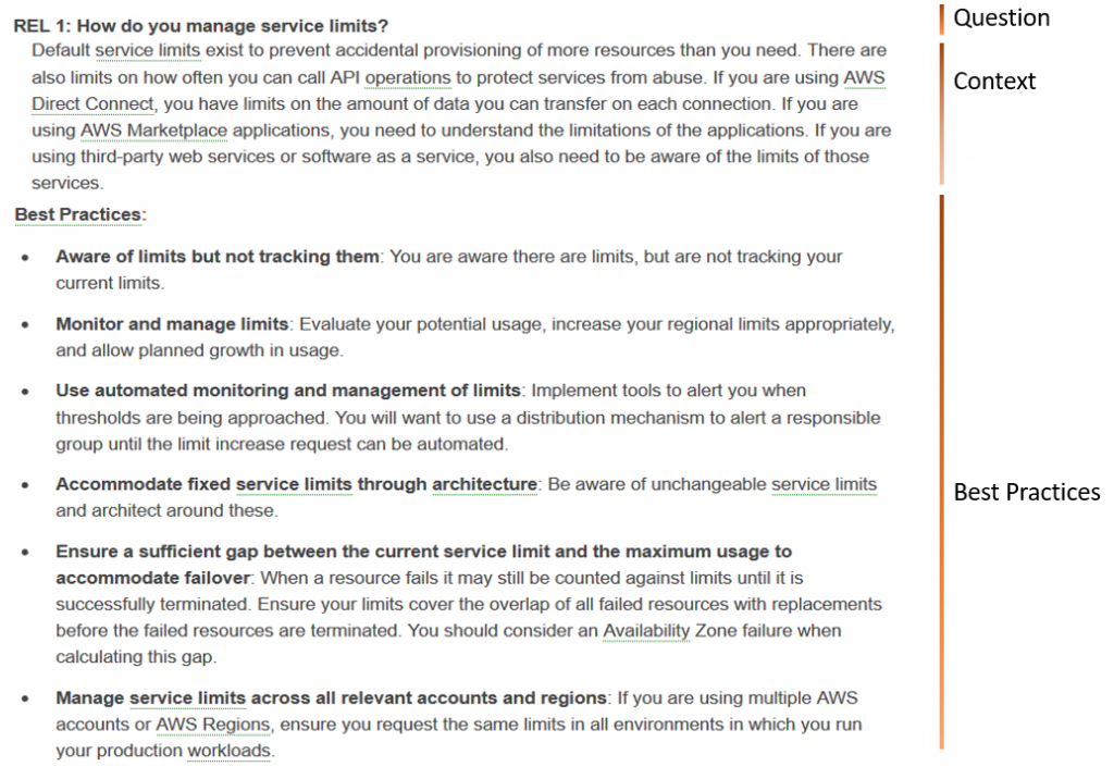 Well-Architected Tool question