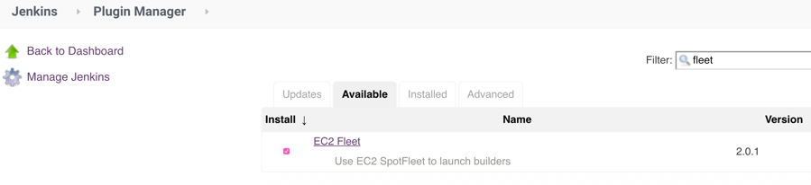 EC2 Fleet Jenkins plugin