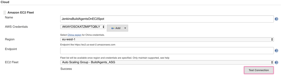 Testing Jenkins EC2 Fleet plugin configuration