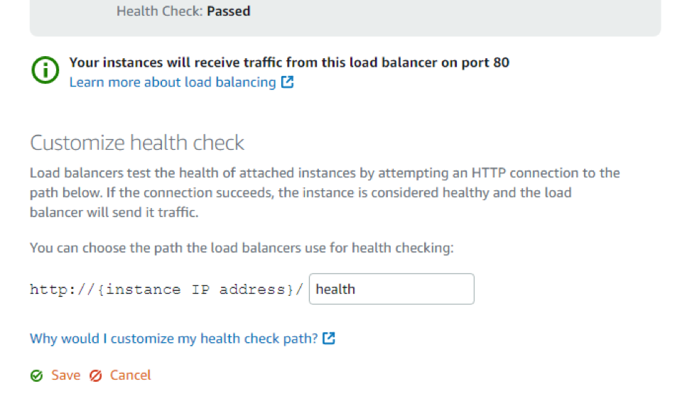 health check screenshot