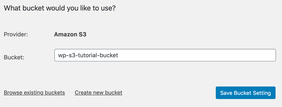 bucket name
