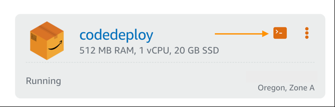 ssh session for instance