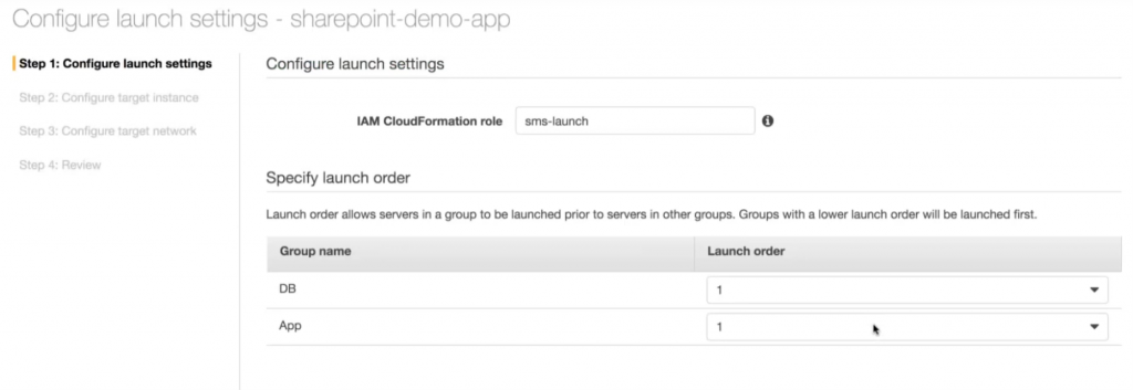 Configure launch settings