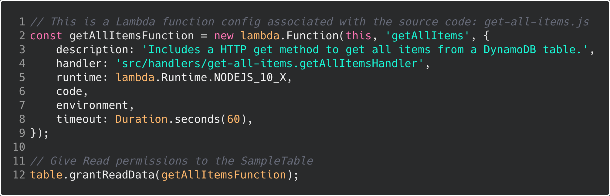 Lambda declaration