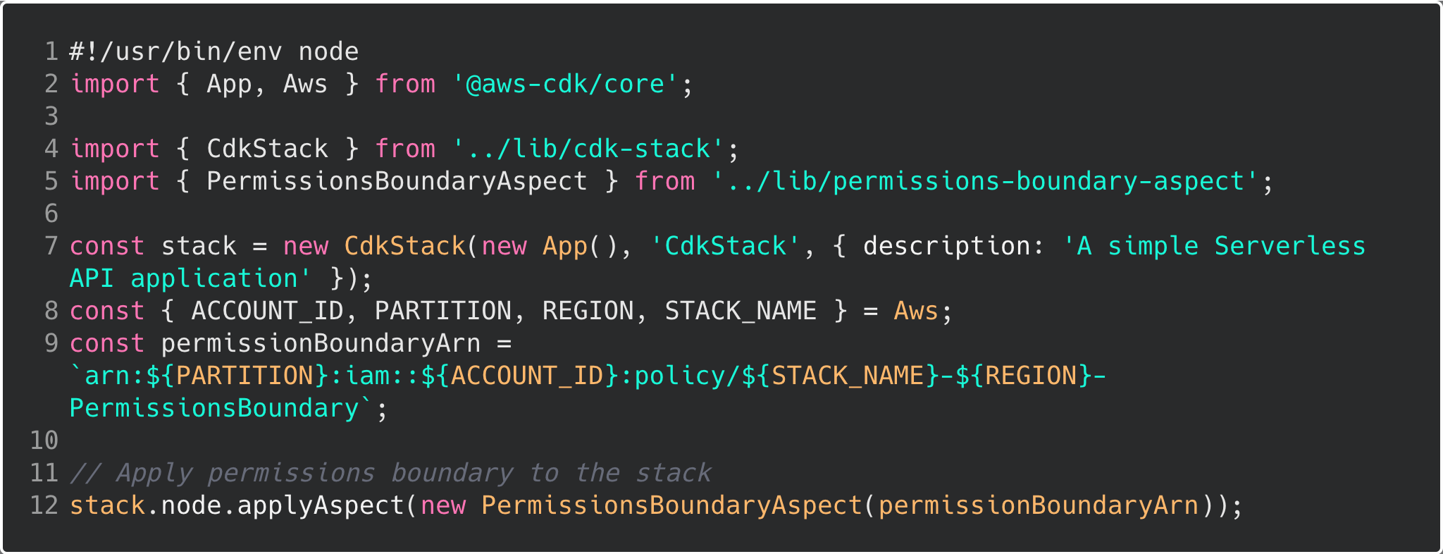Sample app definition