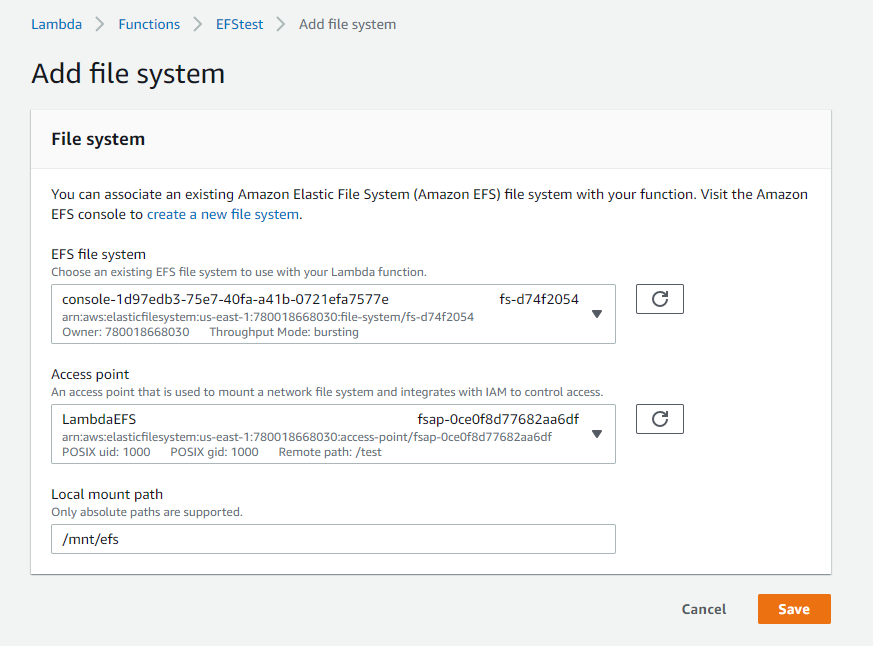 EFS: Add file system