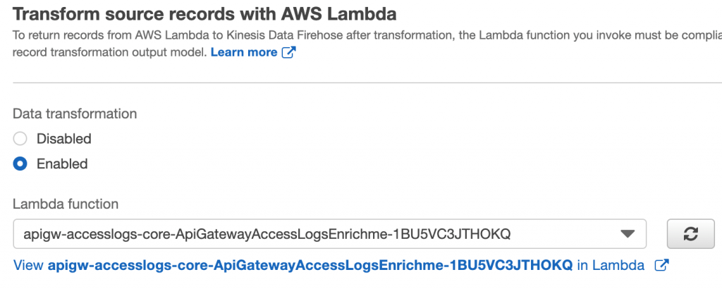 Transform source records