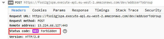 Shows 403 access denied