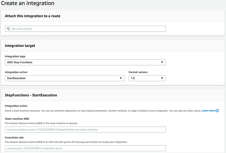 Creating an HTTP APIs service integration