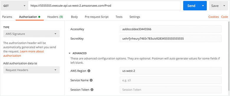 Configuring Postman authorization