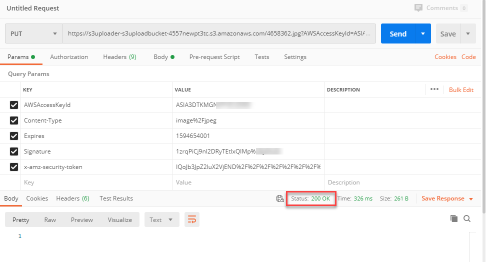 200 response code in Postman