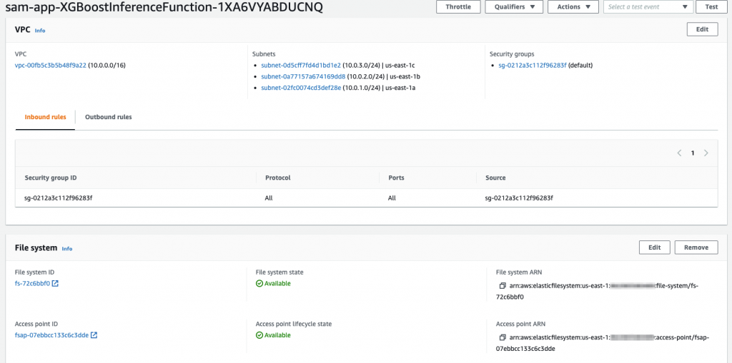Lambda VPC configuration
