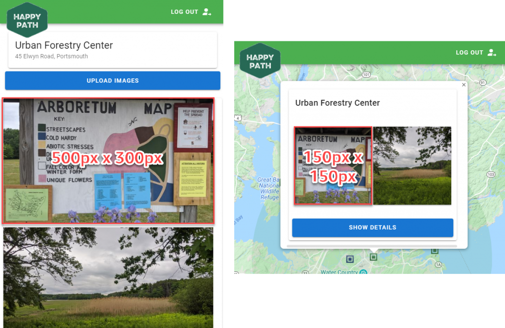Image sizes in front-end applications