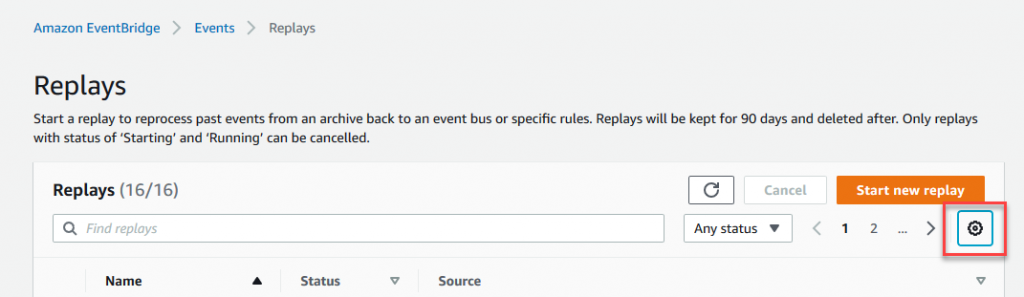 Setting replay preferences