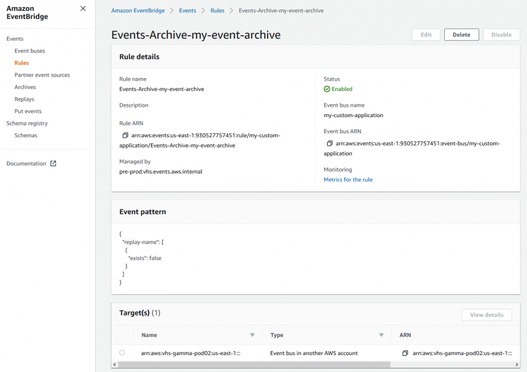 Managed rule configuration