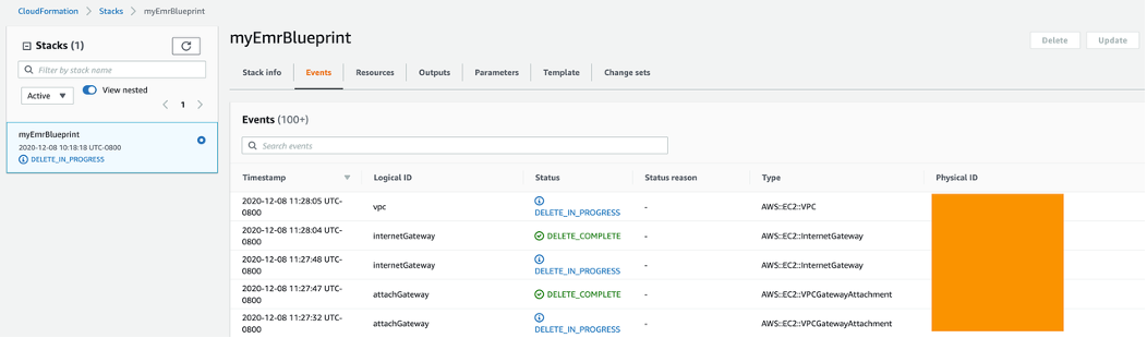 CloudFormation stack cleanup